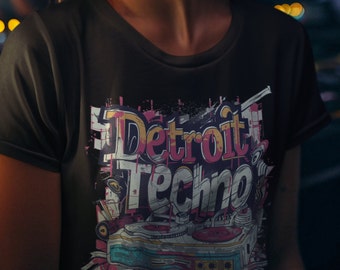 Detroit Techno T-Shirt, Premium Cotton, Urban Edge Design
