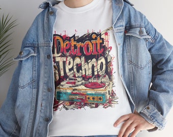 Detroit Techno Turntable T-shirt, Dance Music Tee