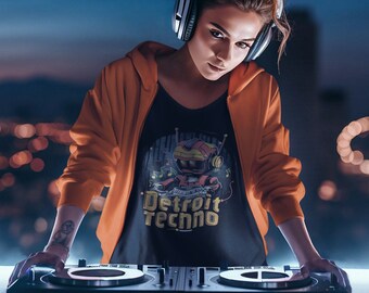 Detroit Techno T-Shirt, Robot Graphic, Electronic Music Tee
