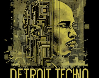 Detroit Techno T-shirt, Electronic Music, High Quality Cotton Tee