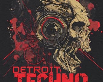 Detroit Techno Skull T-shirt, Electronic Music Tee