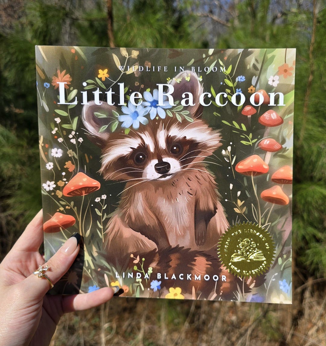 Little Raccoon | Wildlife in Bloom Series Picture Book Children Magical ...