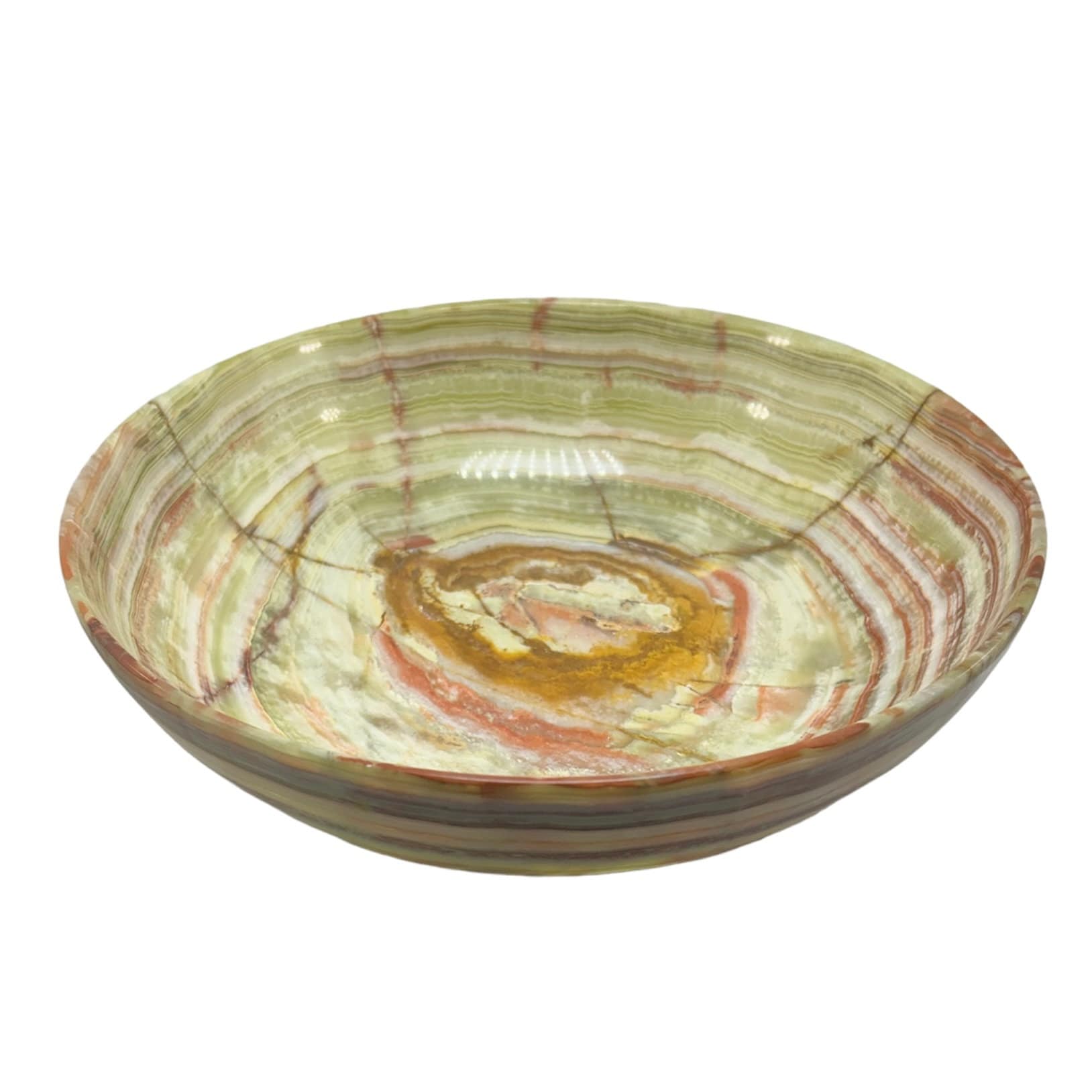 Green Onyx Crystal Bowl: Natural Stone Decorative Bowl