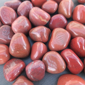 Red Jasper Tumbled - Natural Pocket Stones - Polished Healing Gemstone - Grounding Crystal