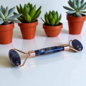 Natural Crystal Facial Roller: Cold Stone Massage Tool for Glowing Skin