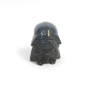Hand-Carved Obsidian Darth Vader Statue - Star Wars Collectible (3 Inch)