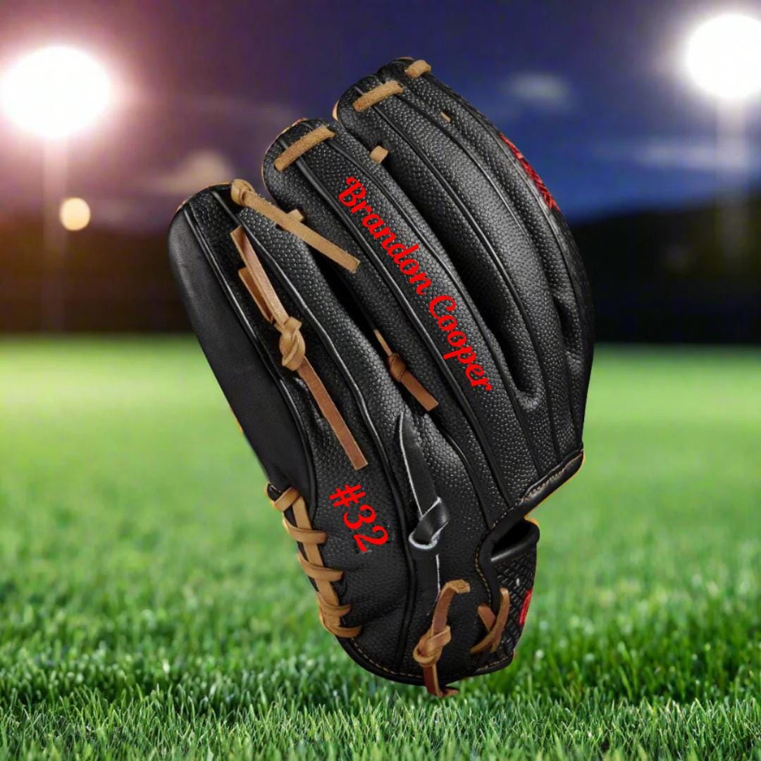 Personalized Baseball Glove Name Label: DIY Iron-on Vinyl Decal - Etsy, image size:1080x1080