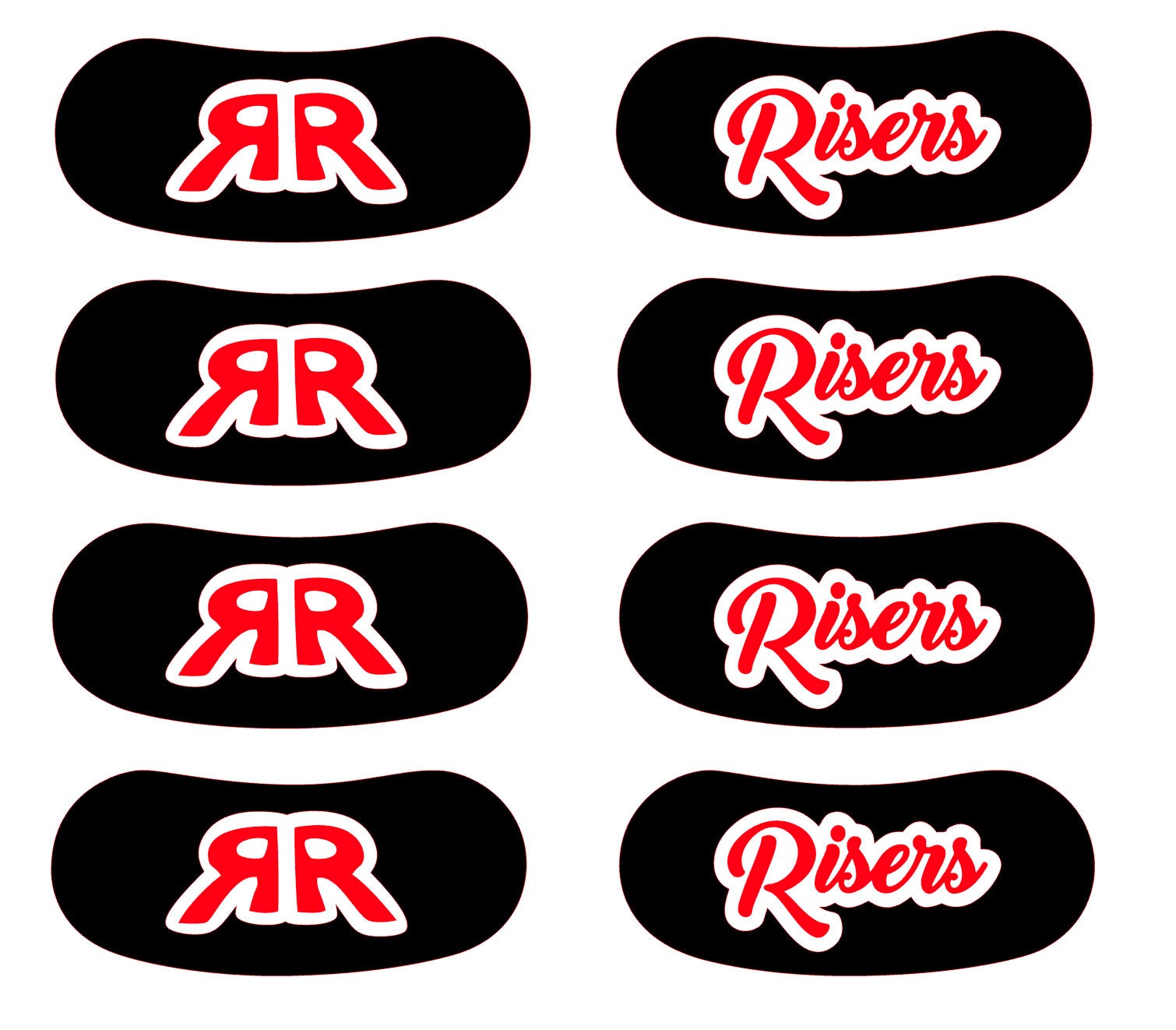 Custom Eye Black Stickers, Personalized Eye Black, Baseball, Softball, Football, Cheer Face Stickers, Team Logo, Customized Eye Black