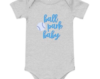Custom Ballpark Baby Short Sleeve One Piece, Baseball Onsie