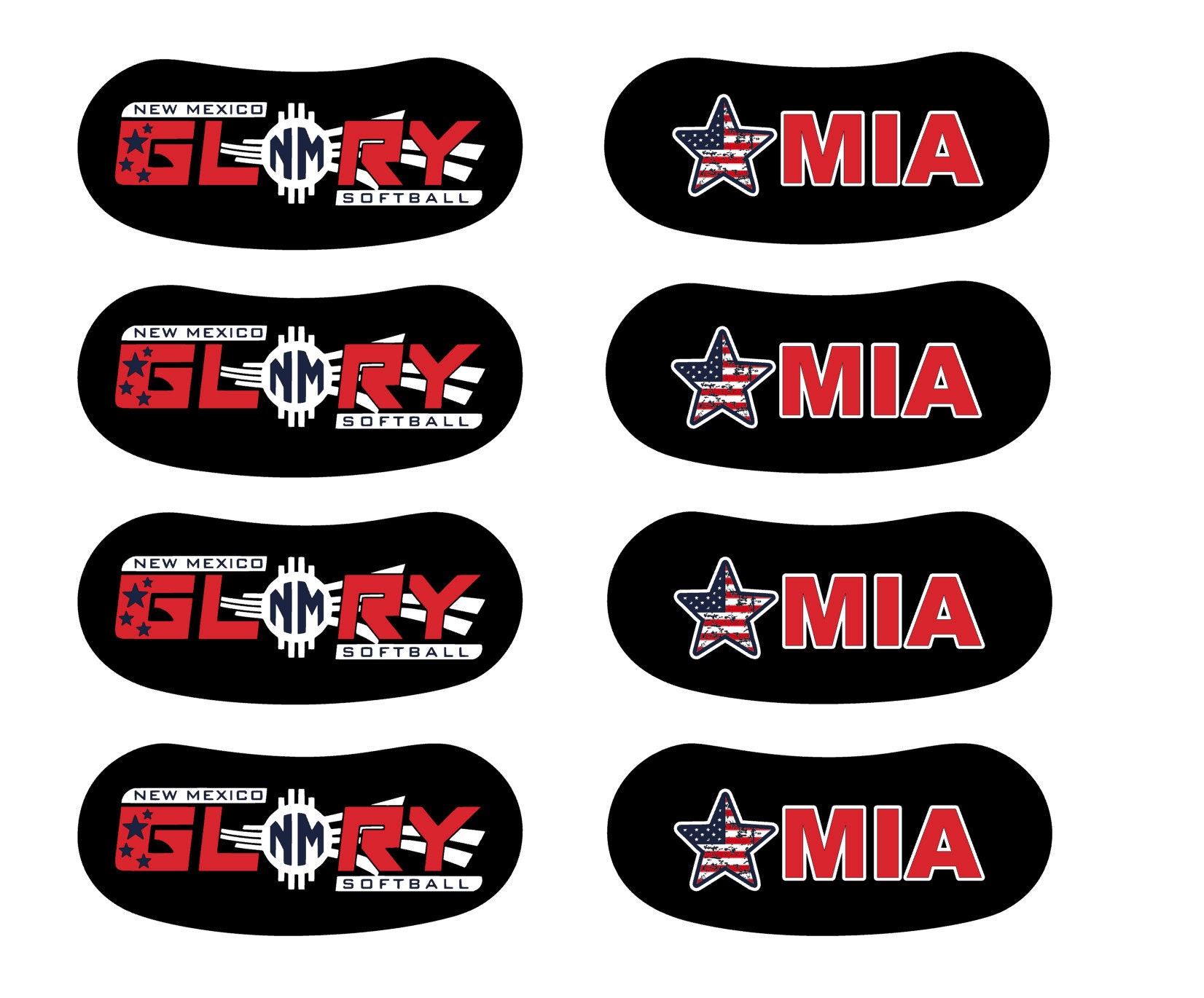 Custom Eye Black Stickers, Personalized Eye Black, Baseball, Softball, Football, Cheer Face Stickers, Team Logo, Customized Eye Black