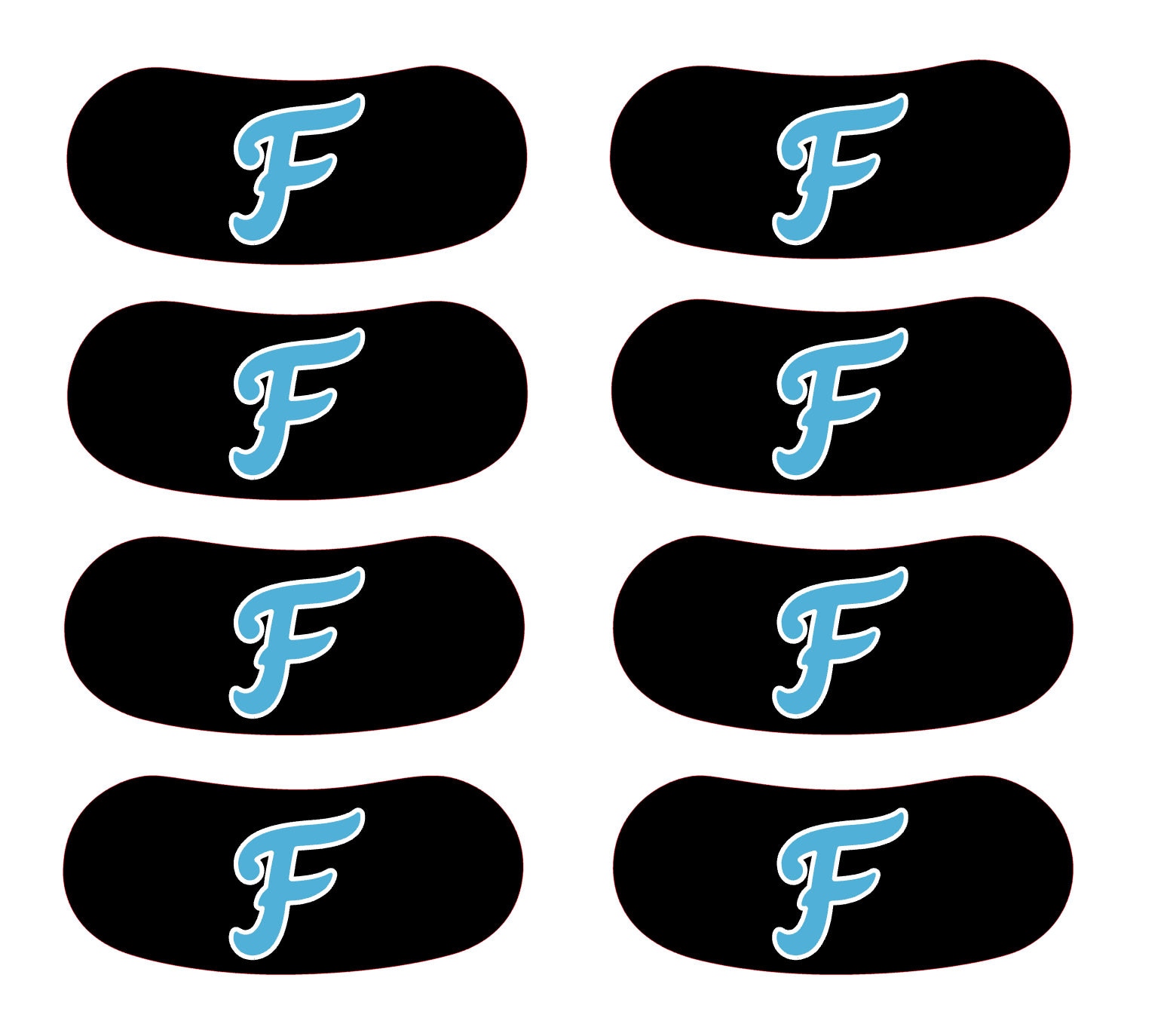 Custom Eye Black Stickers, Personalized Eye Black, Baseball, Softball, Football, Cheer Face Stickers, Team Logo, Customized Eye Black