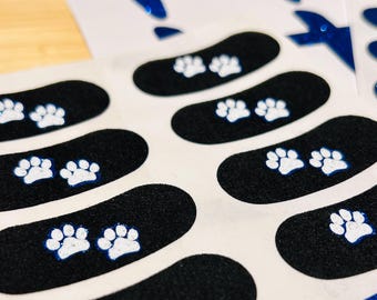 Custom Paw Print Eye Black Stickers: Sports Face Stickers