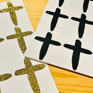 Glitter Eye Black Cross Stickers- Softball, No Mess Glitter Eye Black, Athlete Gift, Team Gift, Solid Glitter, Crosses Eye Black