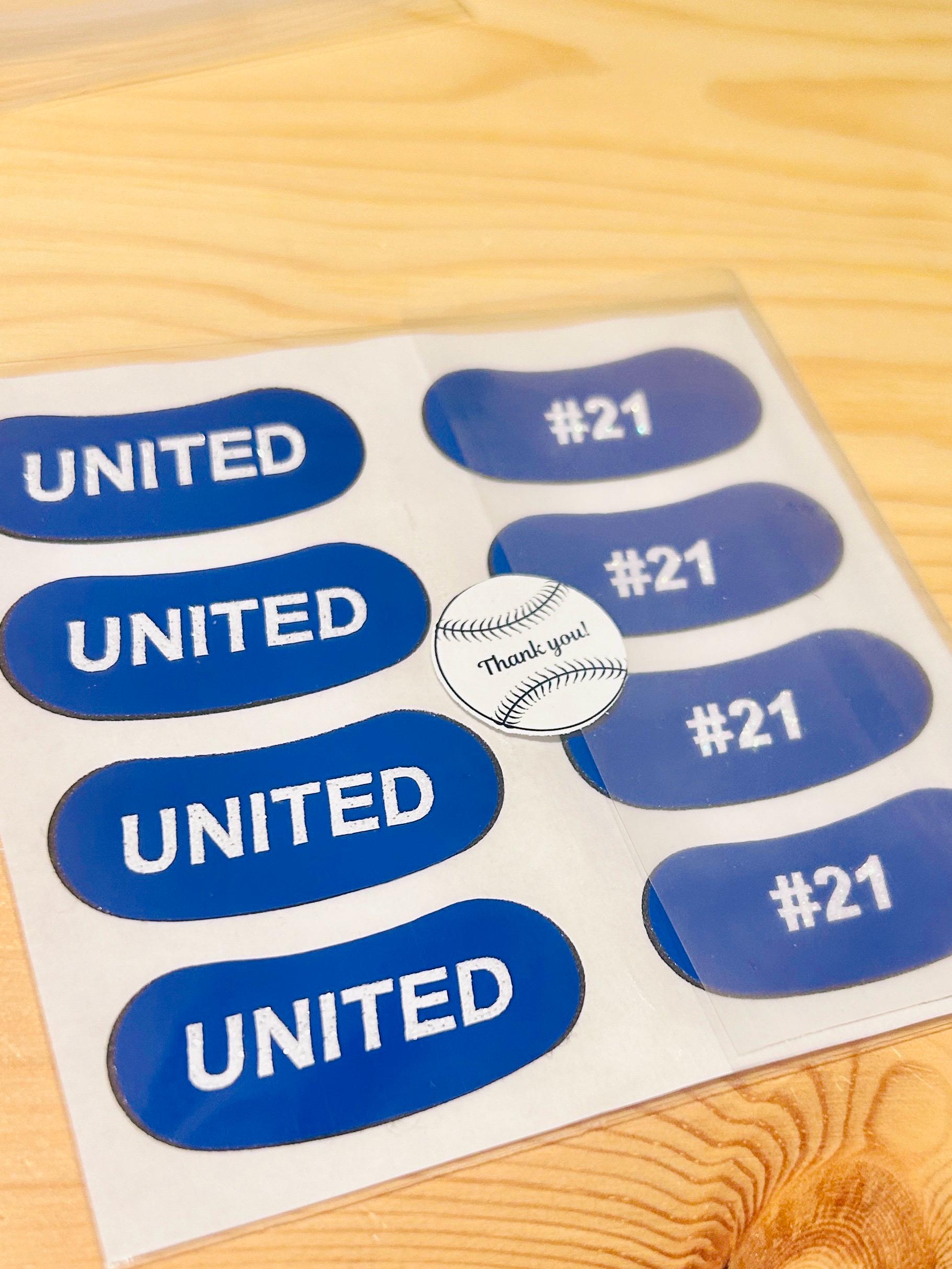 Custom Eye Black Stickers, Personalized Eye Black, Baseball, Softball, Football, Cheer Face Stickers, Team Logo, Customized Eye Black