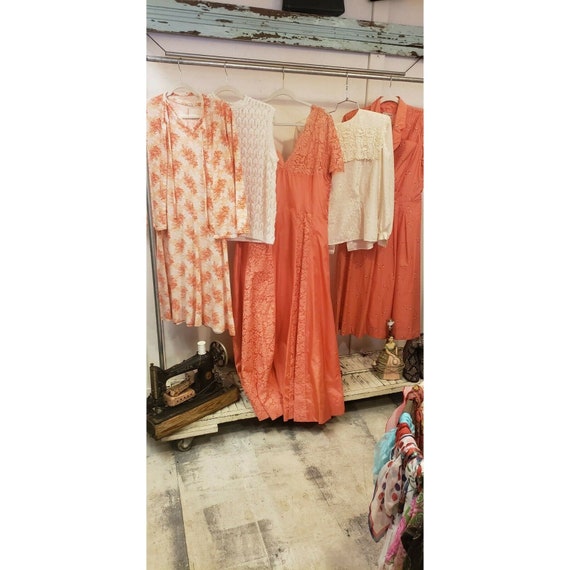 Vintage dress lot, montgomery ward, lace, satin go