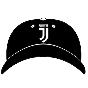 Juventus Soccer black baseball cap image (.jpg & .png) formats.
