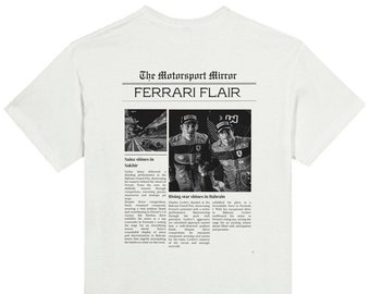 Grafisch Ferrari T-shirt met ronde hals