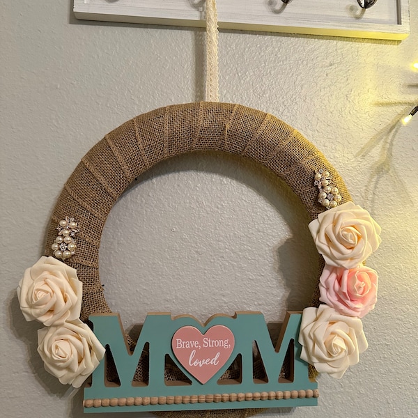 Mom Bejeweled Burlap