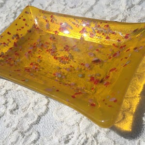 Fiesta d'Oro Fused Glass Dish 6"x4"