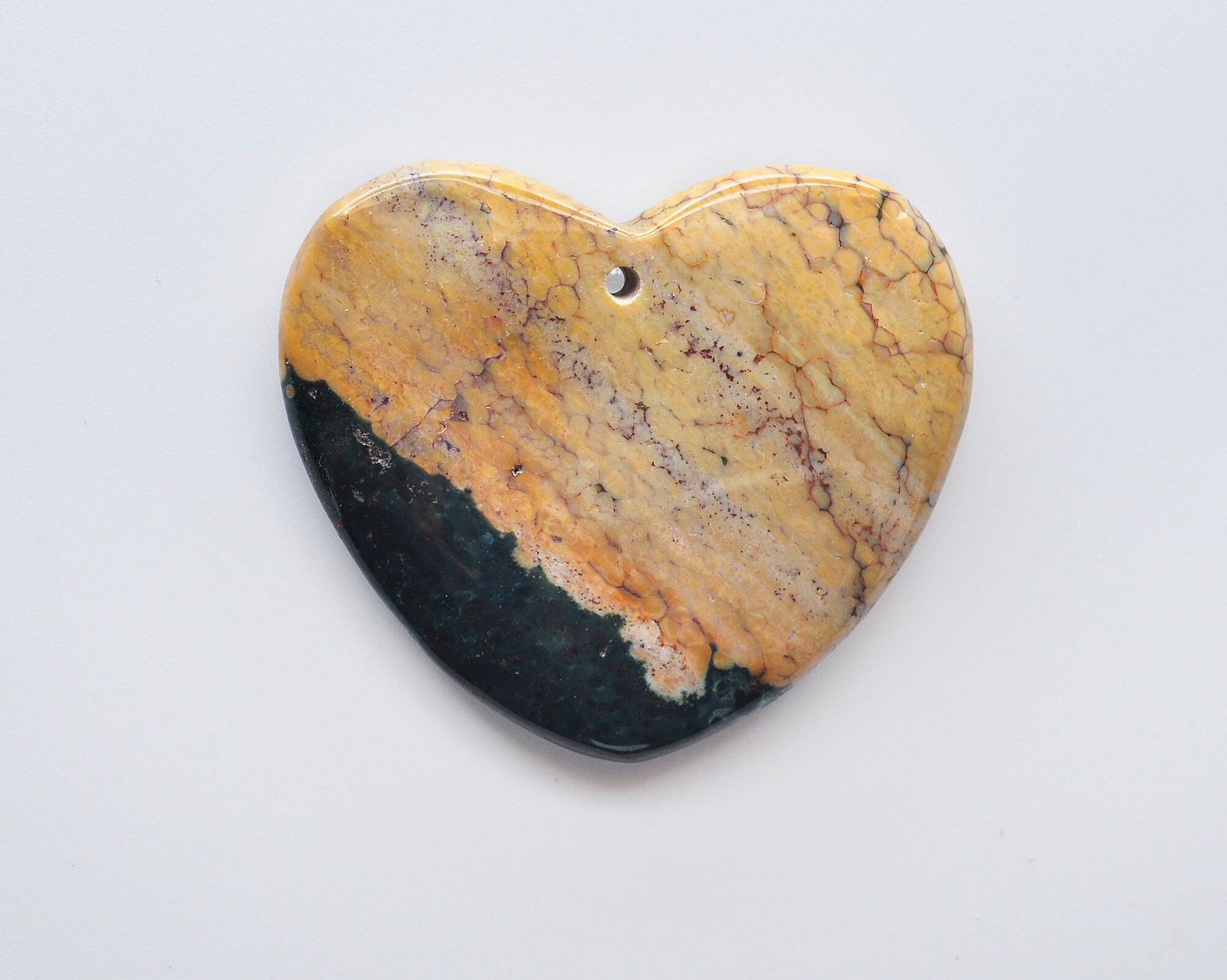 Heart shaped Ocean jasper pendant stone 34x40x8mm Heart shaped Ocean jasper pendant stone 34x40x8mm