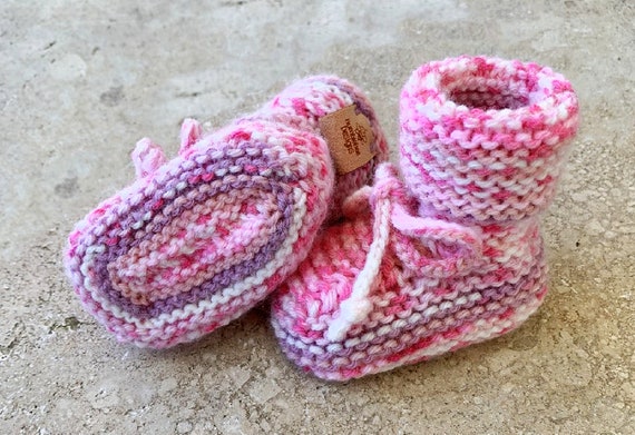 Botines de bebé de punto para niña, botines de bebé recién nacido