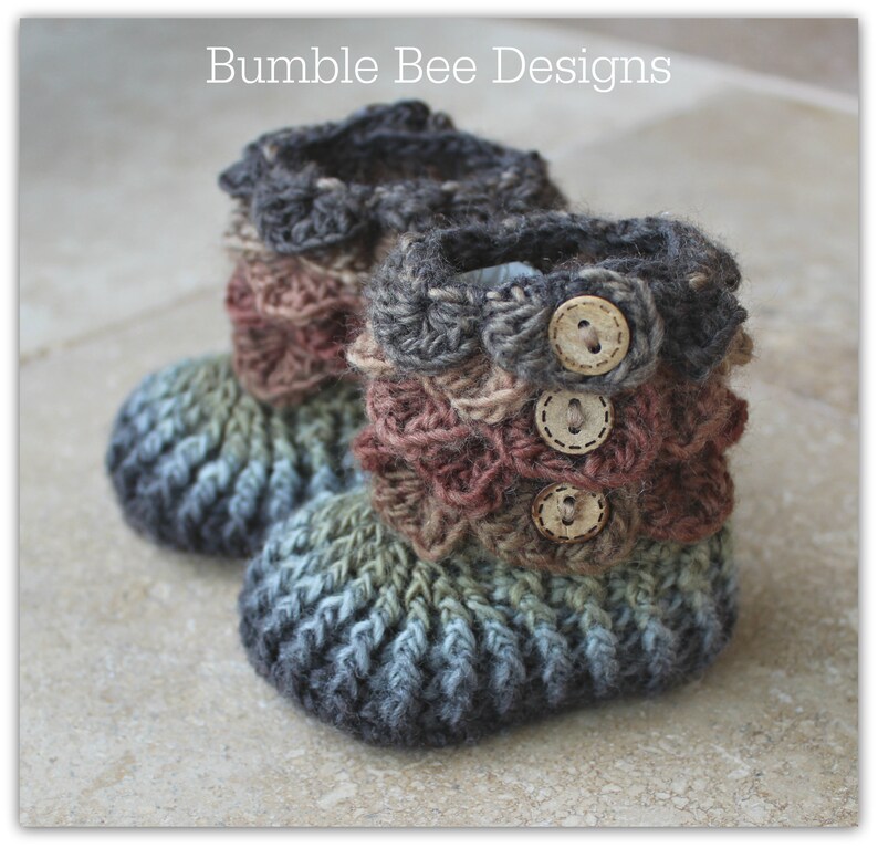 Enchanting Crochet Baby Booties: Stay-on Slippers, Bobble Beanie, Wool Booties, Newborn Beanie, Top Knot Hat Bumble Bee Designs image 1