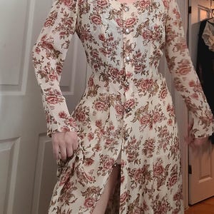Maxi floral whimsigoth sheer dress