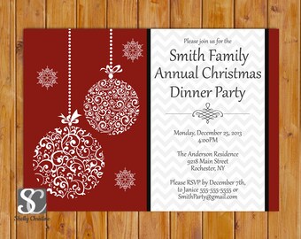 annual christmas dinner party invite celebration holiday annual party invitation wording