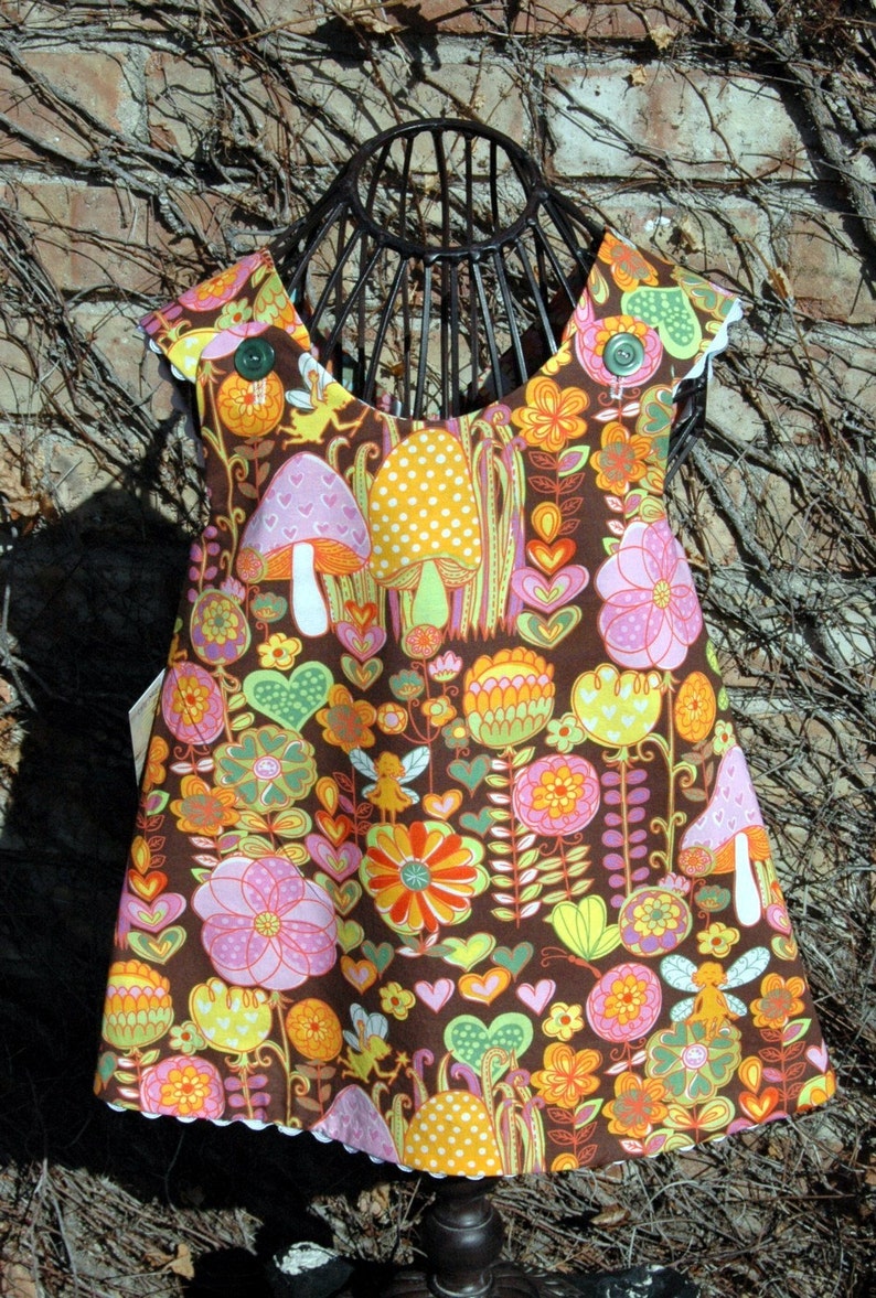 Fairy Mushroom reversible pinafore image 1