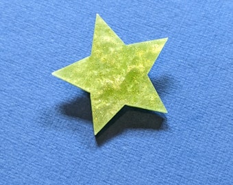 little star pin, galaxy light green