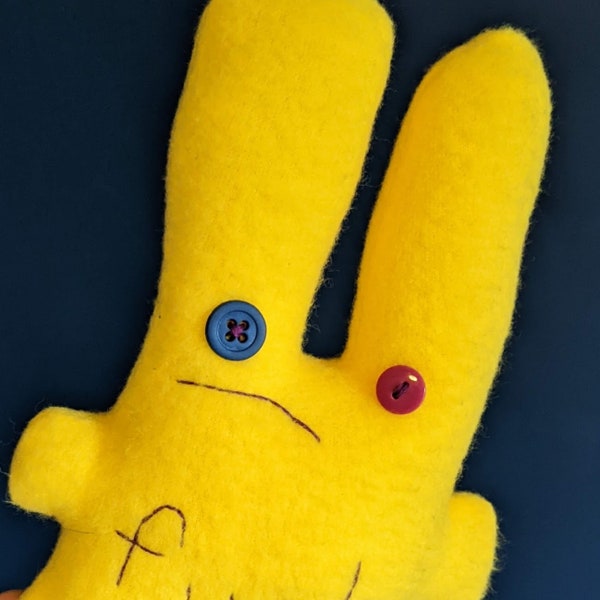 disappointed f.ck bunny, yellow