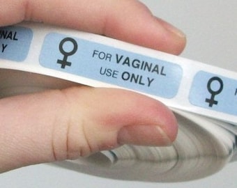 80 'FOR VAGINAL USE only' stickers
