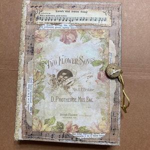 Music themed lapbook - handcrafted by Kat Urato, junk journal, vintage journal, altered book covers , handmade junk journal