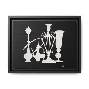 Argeela (Hookah) Black Framed Canvas