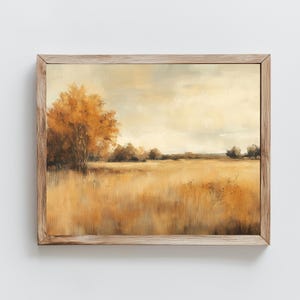 Vintage Autumn Print, Fall Artwork, Vintage Oil Painting Styled Print, Digital Download, Autumn Artwork, Autumn Colors, Living Room Decor