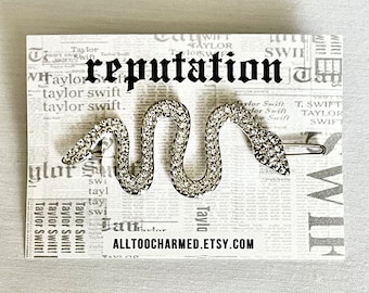 Barrette en épingles à cheveux serpent Reputation Taylor Swift Accessoires pour cheveux Reputation Accessoires pour cheveux Reputation Taylor Swiftie Merch Représentante Merch Reputation TV