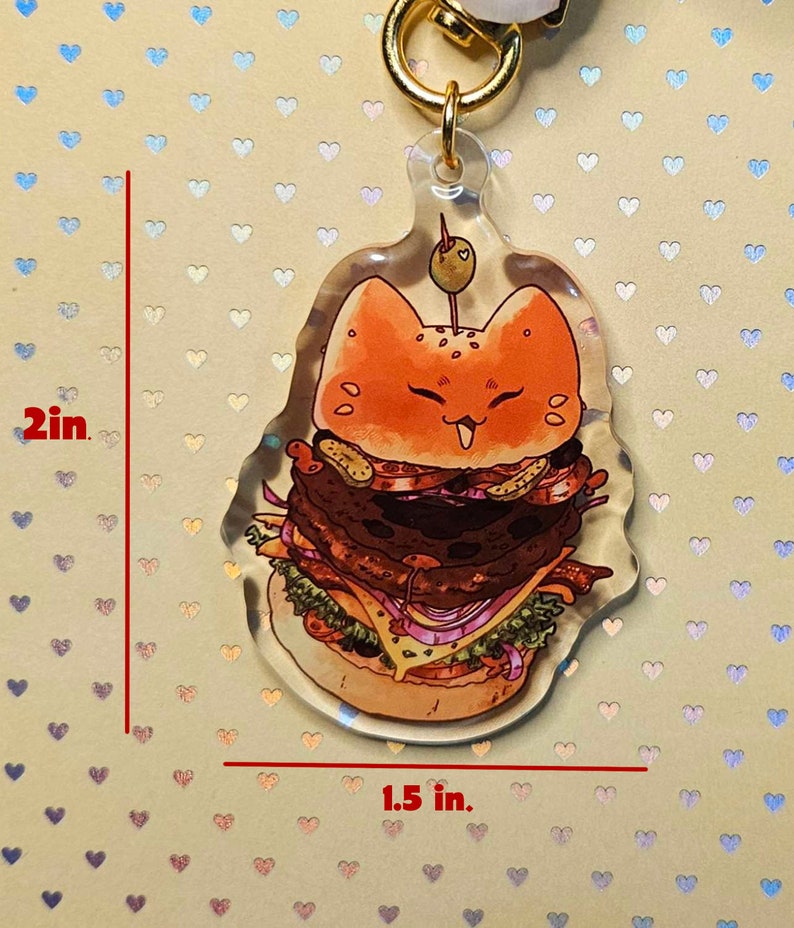 Paprika Hamburger 2 Acrylic Keychain zdjęcie 5