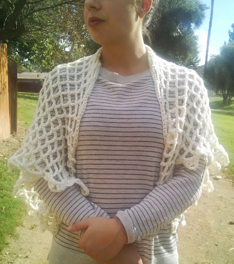 Crochet Wedding Shrug Cardigan Pattern The Lisbeth Shrug Etsy