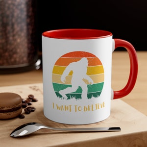 Bigfoot Coffee Mug, 11oz Ceramic Sasquatch Cup, Funny Bigfoot Tea Coffe Cup, Bigfoot Camping Mug, Bigfoot in the woods