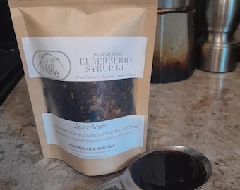 Elderberry Syrup Kit, Make-at-home kit, makes 8oz