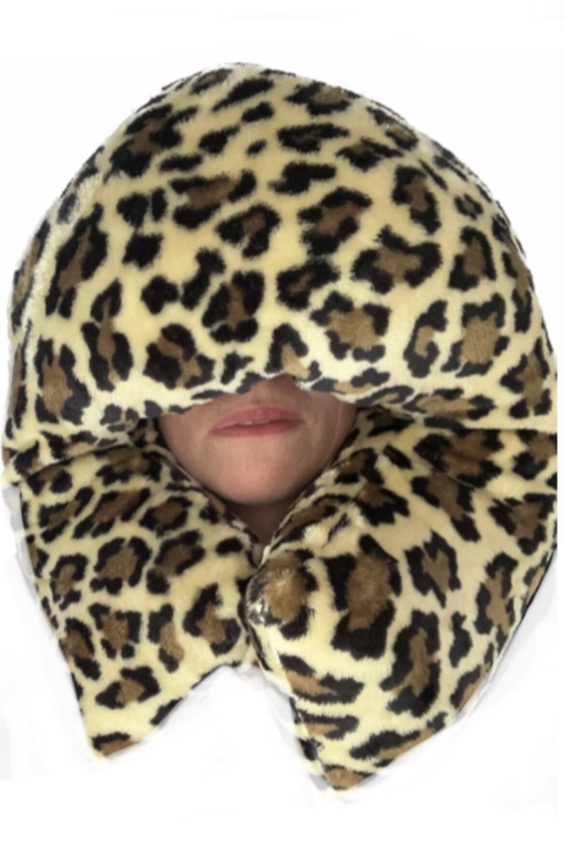 Deep sleep leopard PILLOW noise muffling pressured sleep mask light blocking relaxing sleep Best Seller image 8