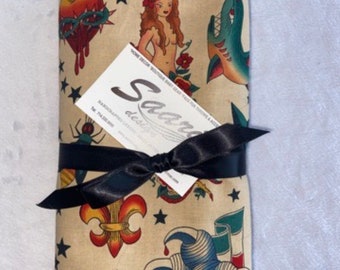 Tattoo baby blanket, tattoo punk baby blanket, rockabilly baby blanket, punk rock baby blanket, tattoo boutique blanket, punk rock