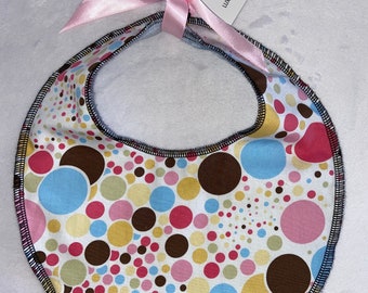 Polka dot baby bib