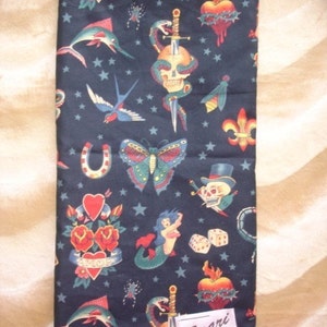 Tattoo punk rockabilly skulls boutique baby burp cloths image 3