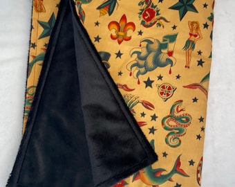 TATTOO rockabilly punk boutique baby blanket