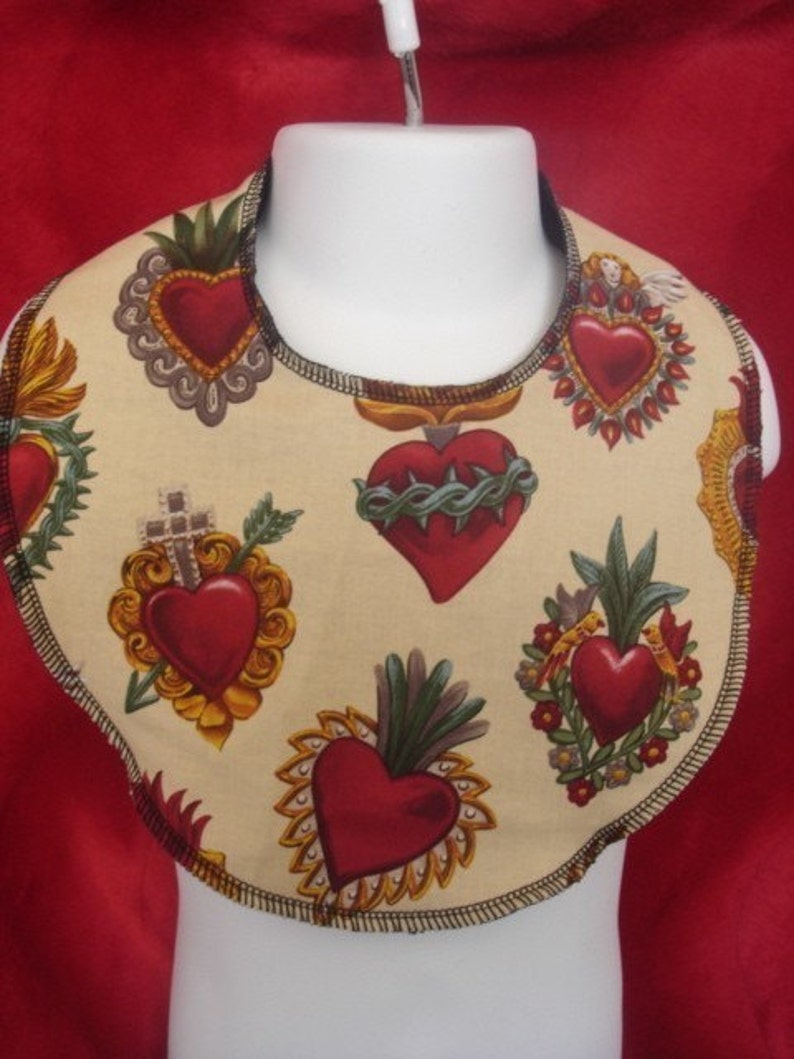 Sacred hearts punk boutique baby bib image 1