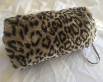 Leopard Faux Fur Handmuff