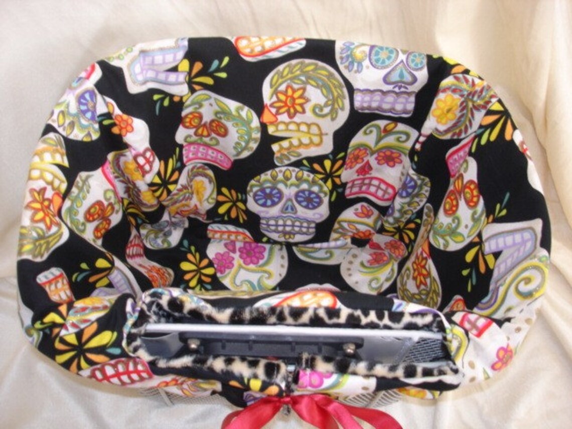 Reversible Bicycle Basket Liner Punk Sugar Skulls Etsy