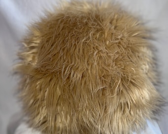 Blonde Round Ball Pillow | Fluffy Pillow | Sphere Pillow | Faux Fur Pillow | Decorative Throw Pillows | Fuzzy Pillow | Tween Room Decor