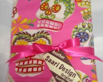 Pink Sugar Skulls dia de la muertos Boutique Baby Blanket